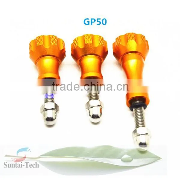 Quality GoPros Accessories 1 Long +2 Short Colorful Thumb Knob Stainless Aluminum Bolt Nut Screw for Go Pro 4/3+/3/2 GP50