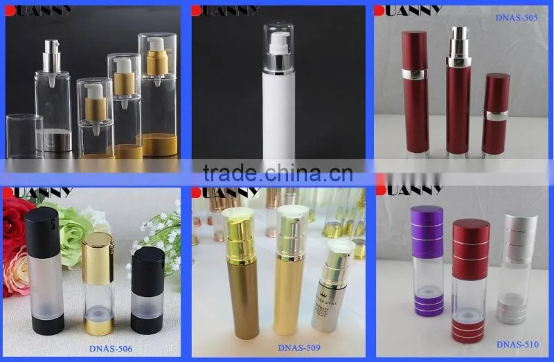 15Ml 30Ml 50Ml Acrylic Plastic Airless Cosmetic Bottle,White Airless Pump Bottle