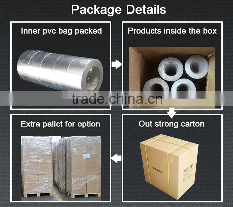 high quality self adhesive fireproof aluminum foil tape