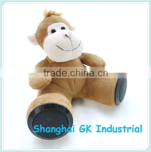 Customized Design Plush toy with bluetooth loudspeaker