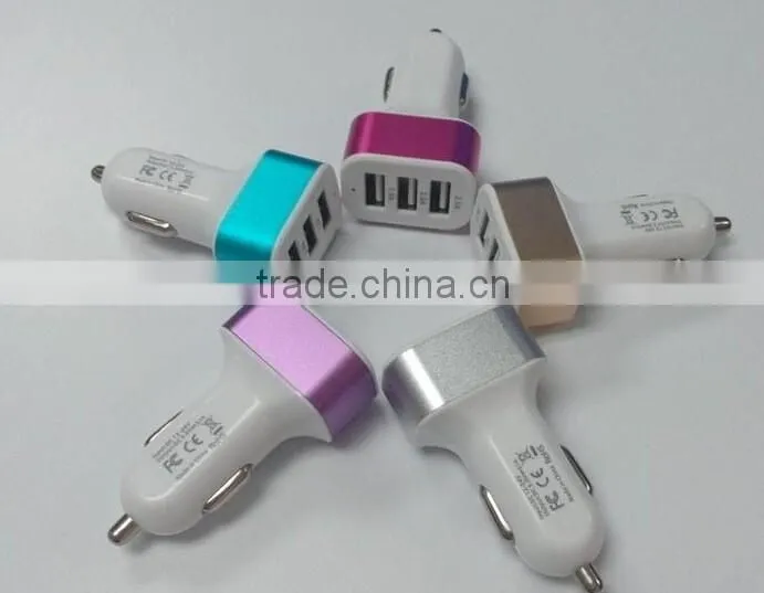 High quality 3 usb car charger for iphone car charger