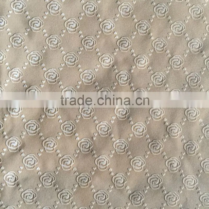 New style 3D embossed flock fabric for upholstery, cushion, bag