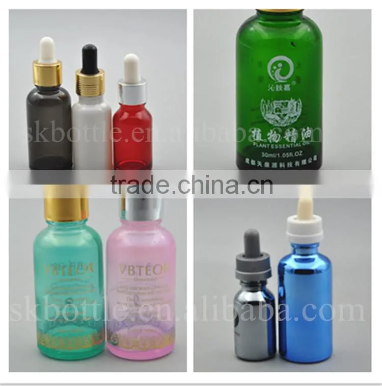 120ml lotion latex bottle Glass top bottle Round glass bottle with blue screw cap