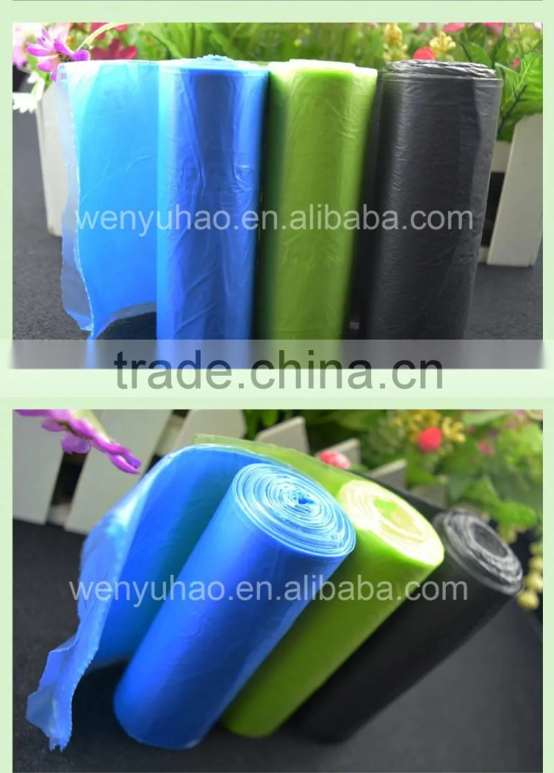 virgin material plastic rubbish bag / custom printed side gusset plastic packing garbage bag