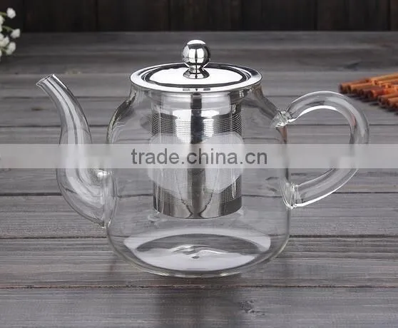 Quality Assured With Strainer Glass Pot With lid Glass Tea Pot warmer