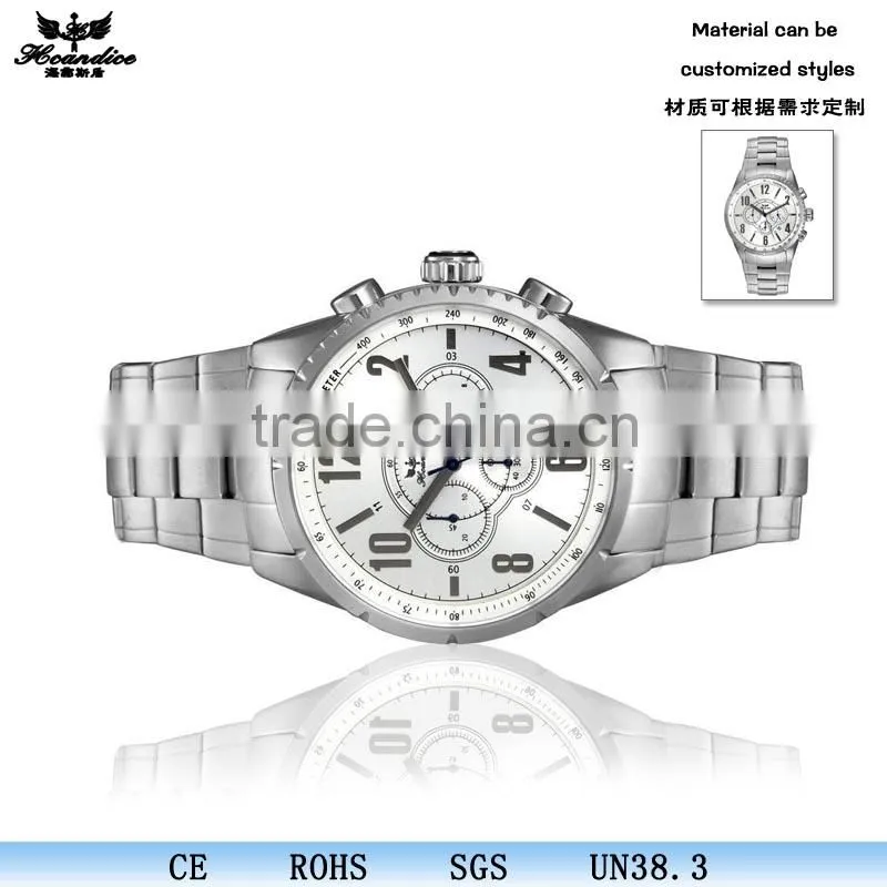 wholesale all type of stainless steel 6 hand wrist watch