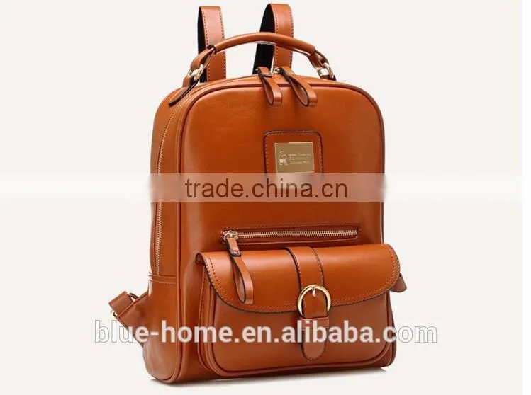 New beautiful girl brown backpack Fashion school bag