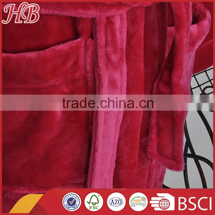 flannel fleece long bathrobe