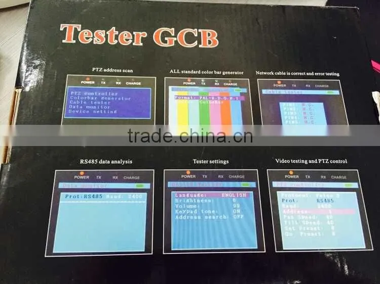 AHD cctv tester ahd camera tester 720P/960P 3.5TFT LCD 960H 240V resolution ahd tester