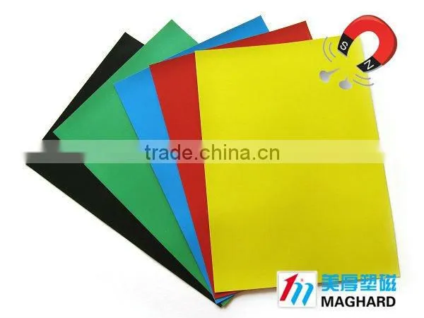 China factory directly Flexible rubber magnetic sheet with Color PVC Film A3 A4 A5