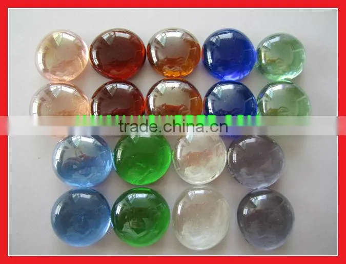 Colored glass pebbles for decoration