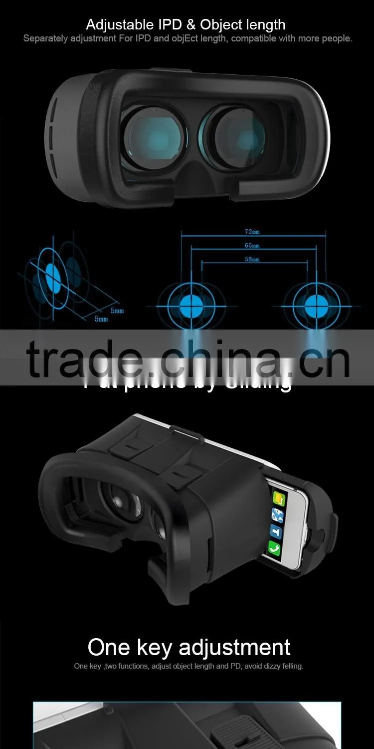 2016 New Design 3d Vr Glasses Virtual Reality Headset 3d Vr Box for Sale