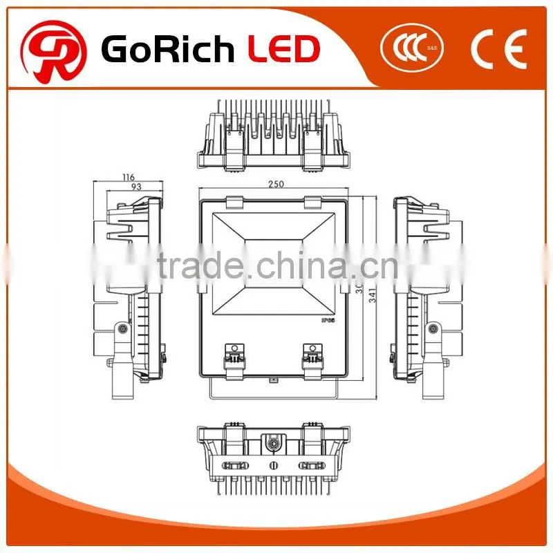 waterproof high lumen housing 50w led flood light