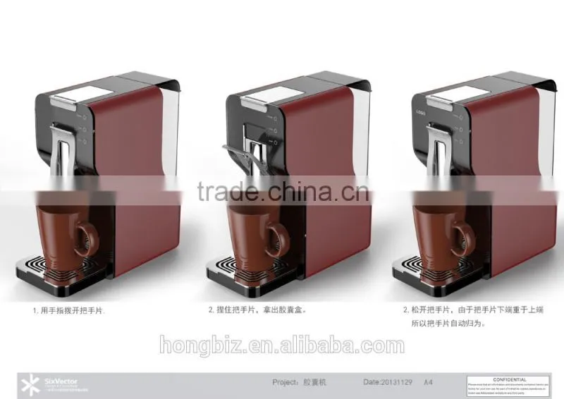 2014 High Performance New Design Espresso Capsule Coffee Maker Coffee Machine