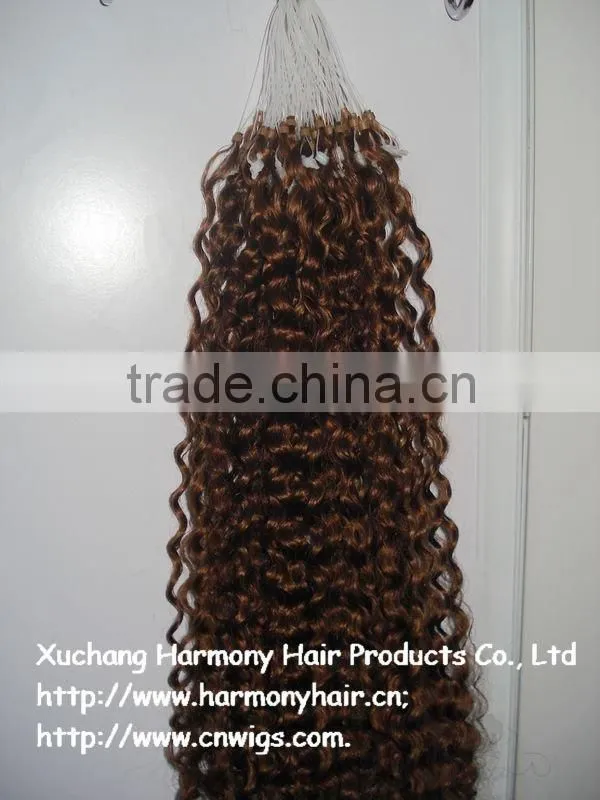 QUALITY best remy hair extension curly micro ring