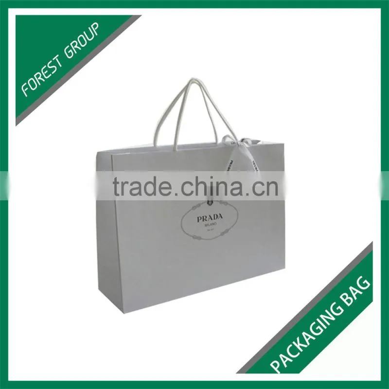 PLAIN WHITE PAPER BAGS FOR BOOKS PACKAGING WITH CUSTOM LOGO AND PRINTING