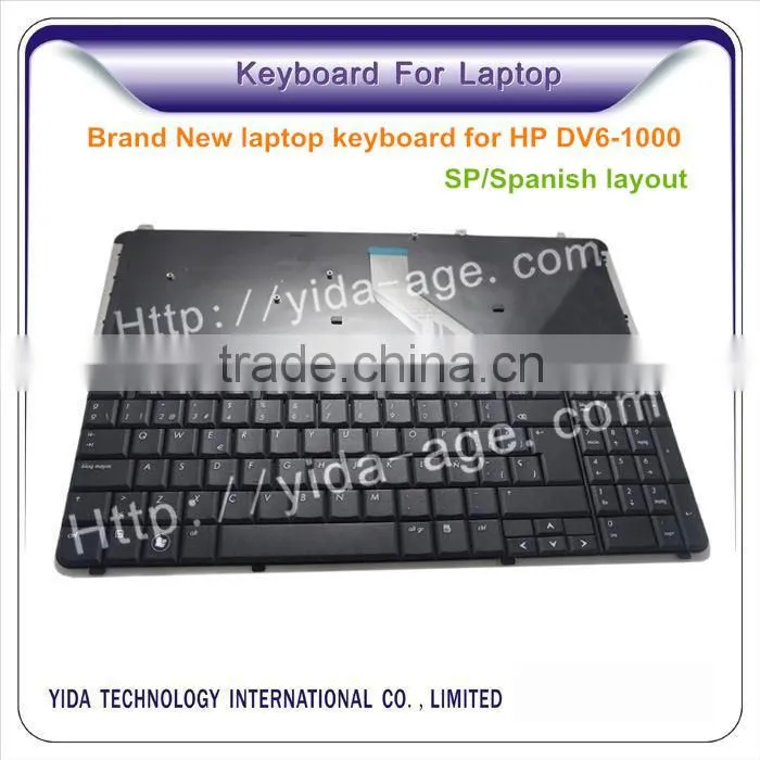 Replacement Laptop Keyboard for HP Dv6-1000 Spanish layout black