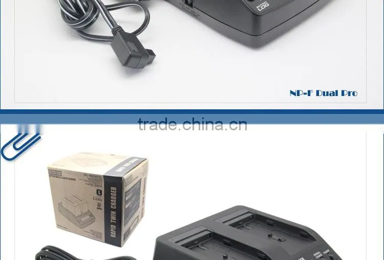 Latest professional fast rapid double charger for NP-F970 camcorder battery with 2A output