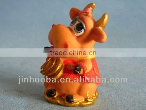 Resin cartoon cow coin box