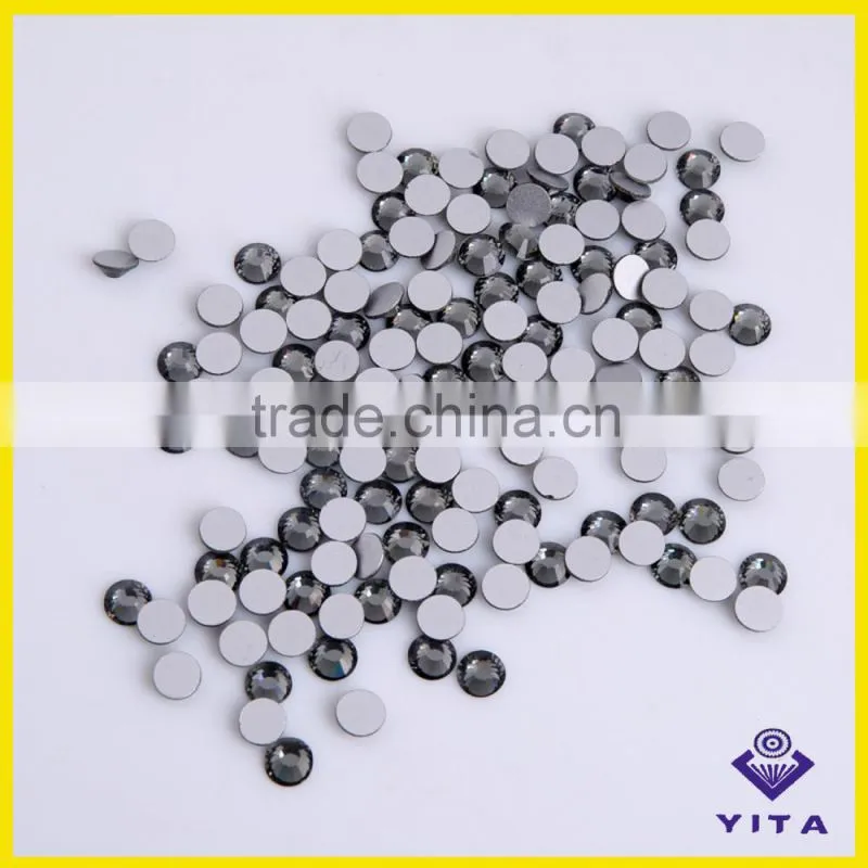 Hot sale SS6 SS8 SS10 SS12 SS16 lt sapphire clear glass stones for T shirt