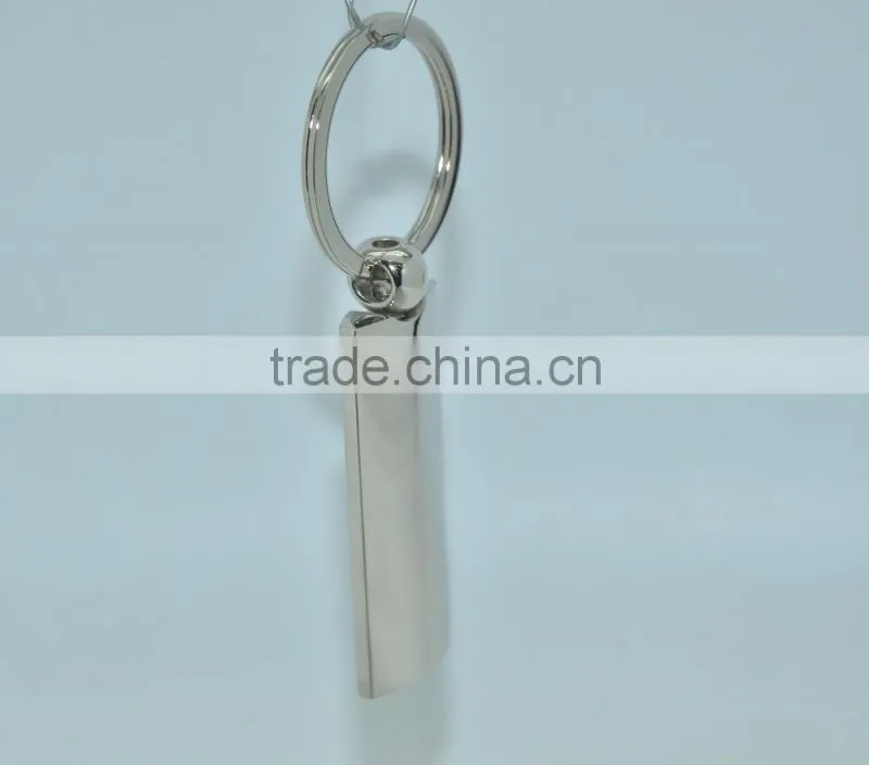Metal die cut keychains with embossed logo