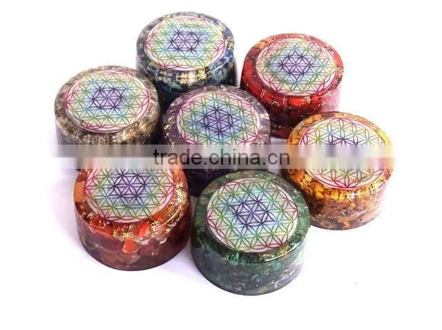 Wholesale Orgone Tower Buster Chakra Set : Flower Of Life