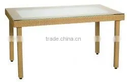 outdoor full weaving round shape PE rattan table