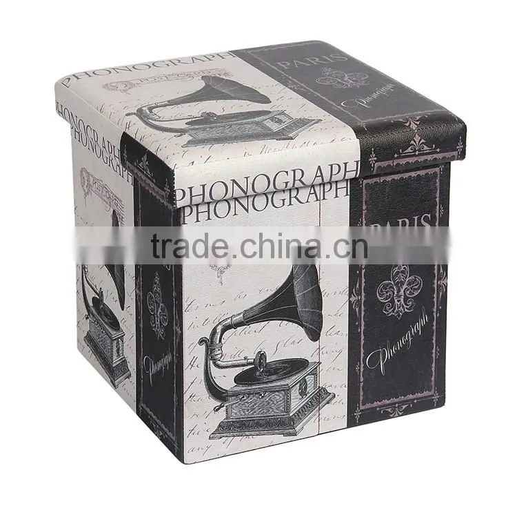 footstool storage/storage ottoman/storage box