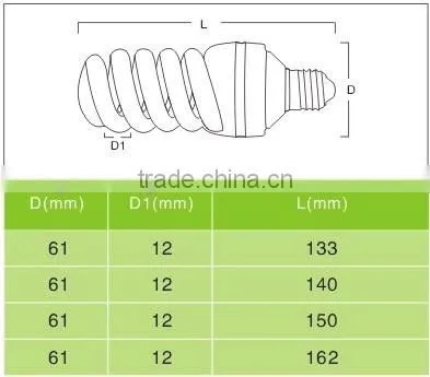 CE ROHS SASO Day Light Spiral 26W 40W Cfl Bulb Raw Material