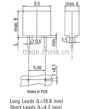 UL VED KC PSE Heat Resistance Subminiature Fuse