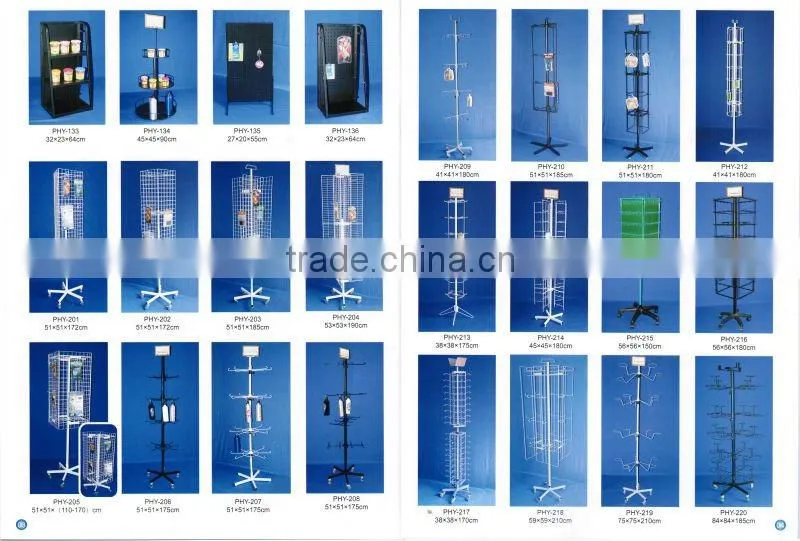 qualified metal revolving floor card stand from china