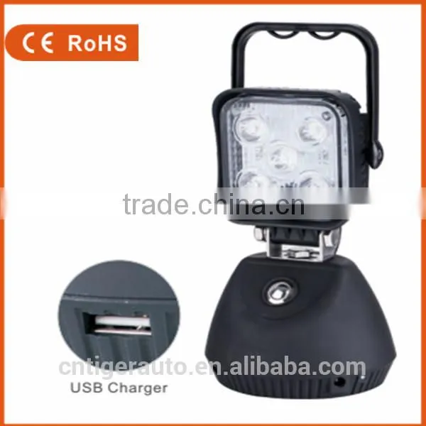 CE ROHS IP67 Waterproof Rechargeable Aluminum LED Car Light High Power Spot Light