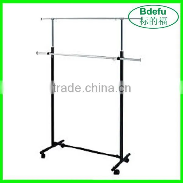 Garment Display Metal Rack with Wheels