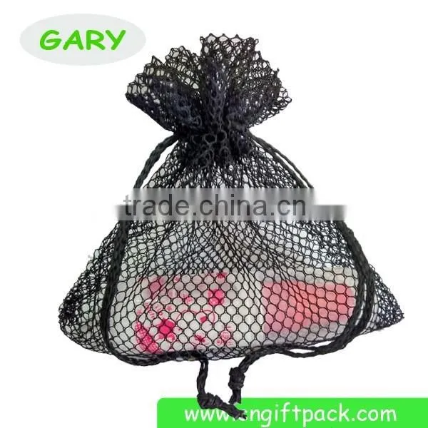 Wholesales mesh cosmetic bag drawstring mesh bag