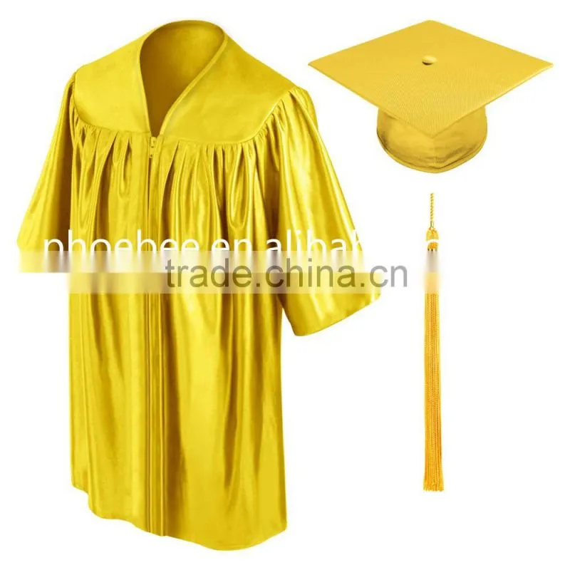 Bright gold graduation child gown