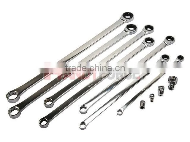11PCS Long Double Pro-Ratchet Wrench Set, Auto Repair Tools