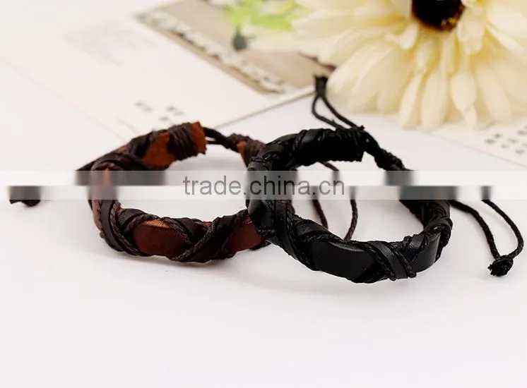 cheap leather custom rope bracelet, italian leather bracelets