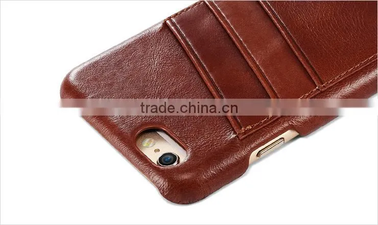 Genuine Leather Case For iPhone 6 with Card Slot Back Cover