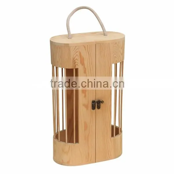Trade assurance Ecofriendly pine wood custom wooden wine gift box for sale