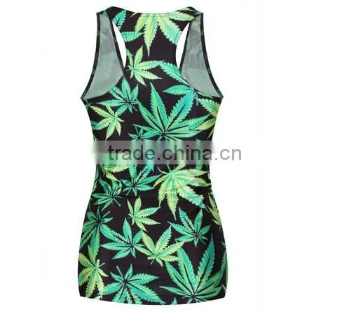 Sexy Women 3D Graphic Digital Printed Stretch Skinny Punk Vest Tank Top