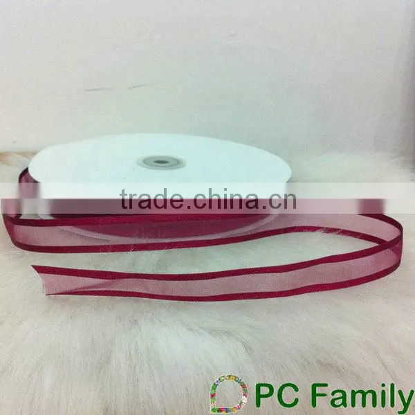 Red Satin Edge Organza Ribbon
