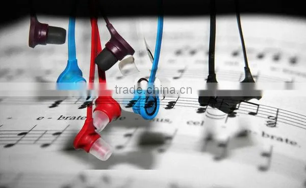 Flat cable in-ear earphone With Volume Remote