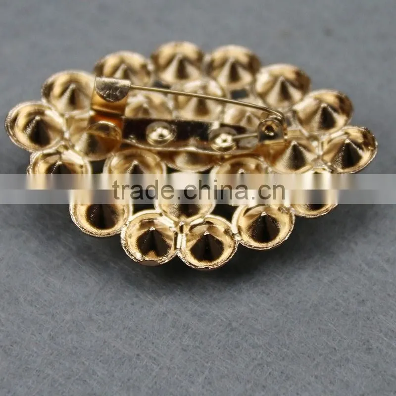 Metal Alloy Brooch Fancy Colorful Blooming Flower Brooch Pin