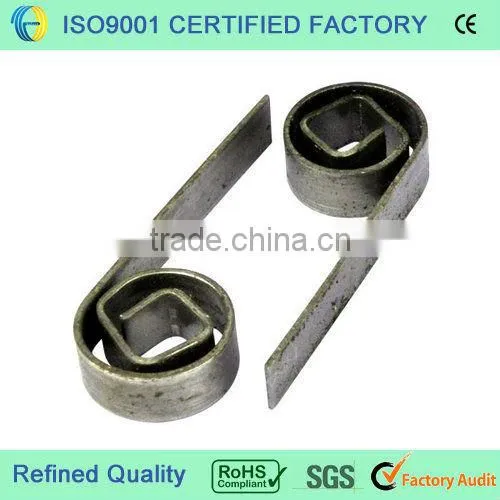 Mechanical stainless steel or steel flat wire spiral spring