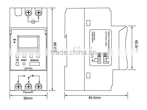 7 Days 24Hour Din-rail mounting 17ON/OFF weekly Program Digital time switch THC15A