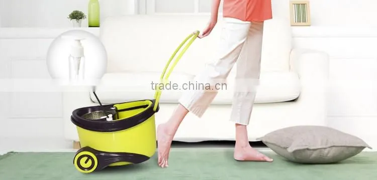 2016 best selling easy magic bucket mop 360 with wheels