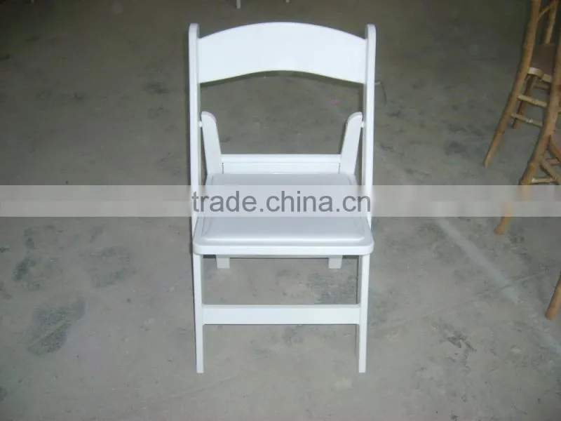 High quality white resin folding banquet chair