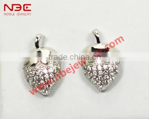 Factory offer fashion earring with AAA CZ, dolphin stud earring design