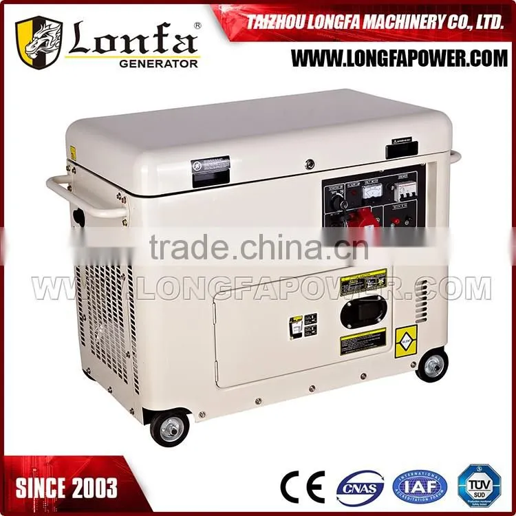 8KVA Silent Diesel Generator 3-Phase 50Hz 220V 380V Moveable Diesel Power Generator