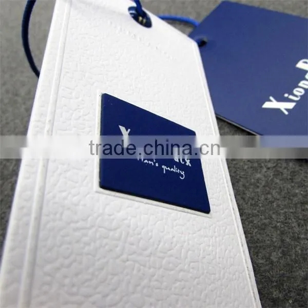 White & Blue Simple Hangtags With String